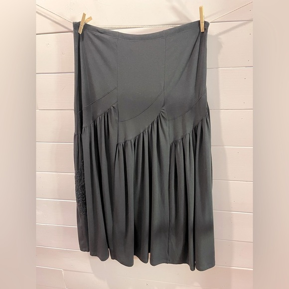 ❣️🖤 CRAZY LINE – Black Embroidered Skirt Size 14 - Picture 8 of 9